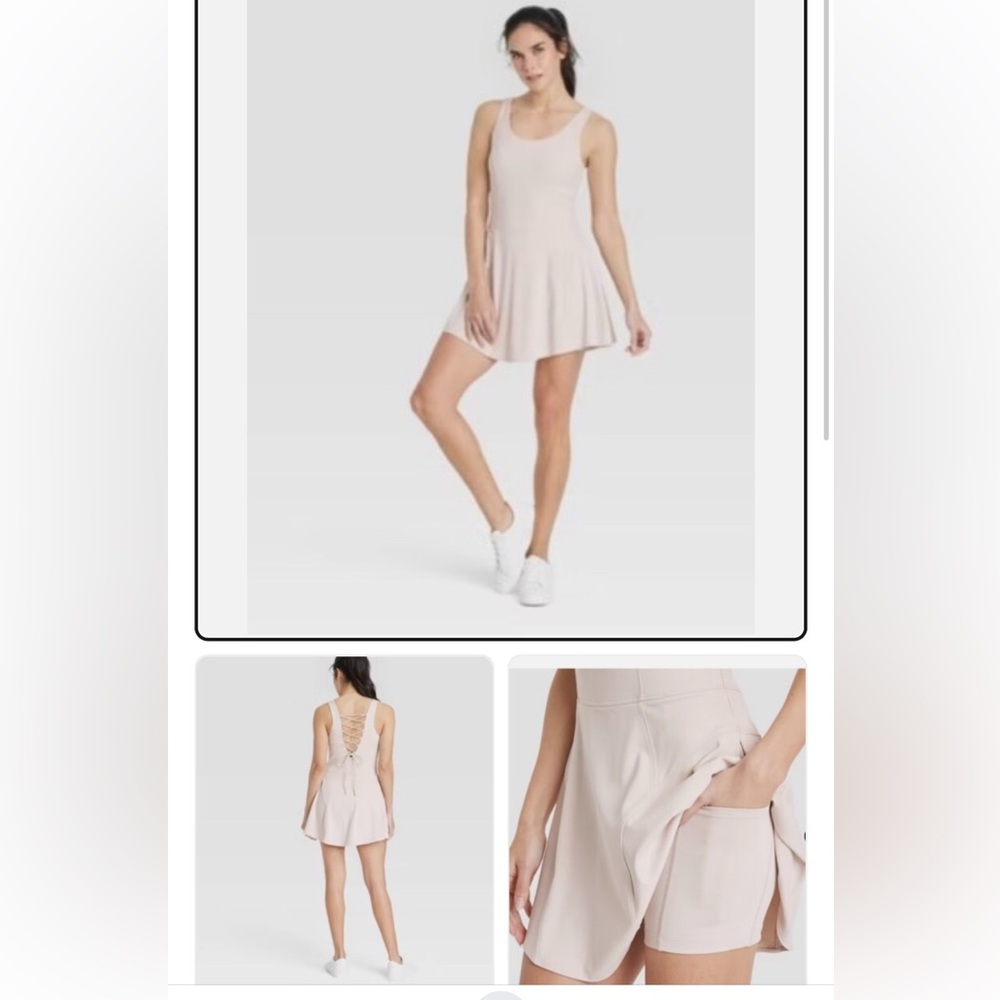 JoyLab Light Blush Athletic Tank Dress